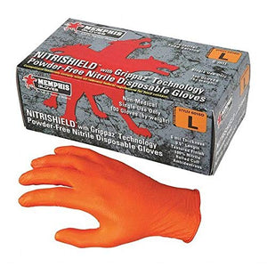 MCR Safety 60160 NitriShield® with Grippaz™ Technology 6 mil Orange Nitrile 9.5 Inch Length
