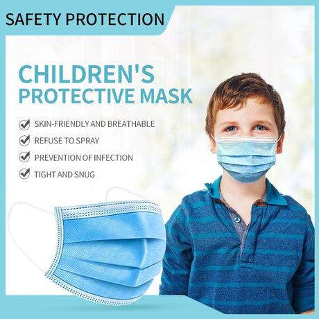 Children's 3 Ply Disposable Face Mask (Box of 50) - Free Shipping